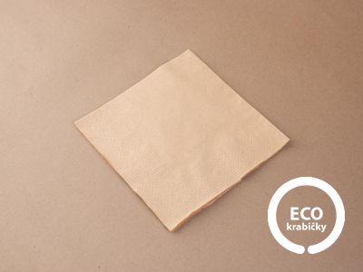 Papírové ubrousky přírodní 24 cm