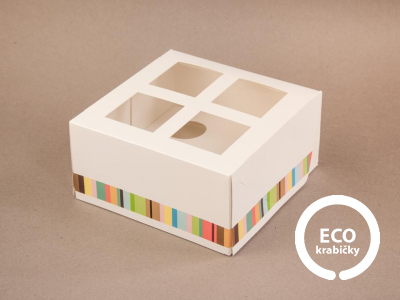 Papírový CUPCAKE box 15×15×7,5cm