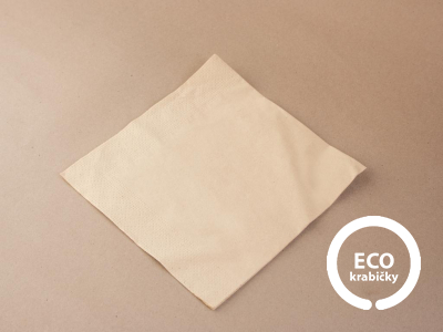 Papírové ubrousky přírodní 1-vrstvé 33 cm