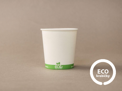 Papírový kelímek ECO CUP bílý 100 ml/4 oz