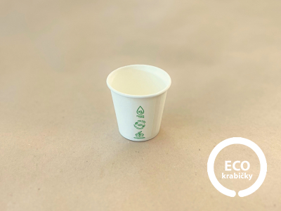 Papírový kelímek PLASTIC FREE 100 ml bílý (4 oz)