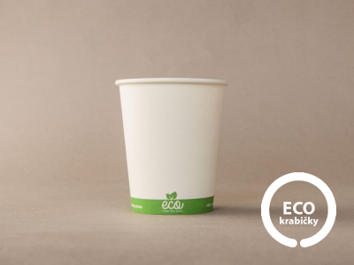 Papírový kelímek ECO CUP bílý 200 ml/8 oz 
