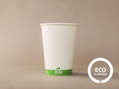 Papírový kelímek ECO CUP bílý 300 ml/12 oz