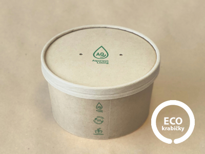 Papírová miska hnědá PLASTIC FREE 1000 ml