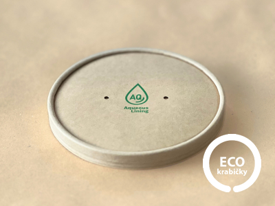 Papírové víčko na misku PLASTIC FREE hnědé Ø15 cm