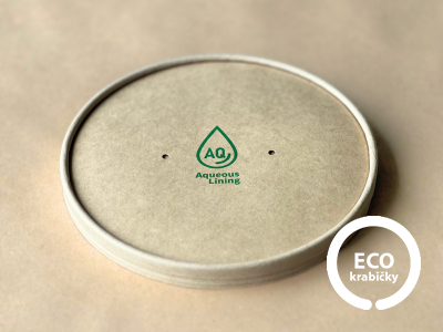 Papírové víčko PLASTIC FREE na misku hnědé Ø18,5 cm