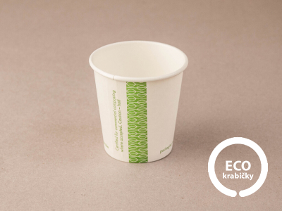 Papírový kelímek na horký nápoj bílý 114 ml/4 oz 