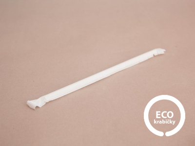 Bio papírové brčko balené bílé 19,5 cm Ø 0,5 cm