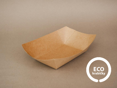 Eco kraft tácek 21x14x4,8 cm (16oz)