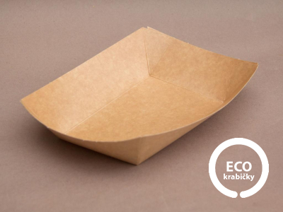 Eco kraft tácek 20,5×14,8×4,6 cm (20 OZ)