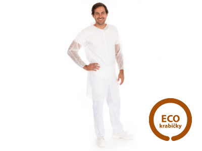 Hygienický plášť ECO jednorázový s knoflíky XL