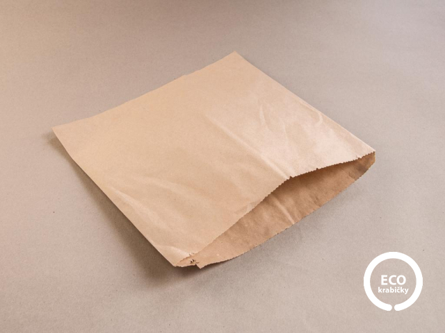 Papírový sáček hnědý 17,8 × 17,8 cm