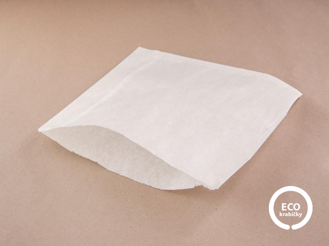 Papírový sáček bílý 25,4 × 25,4 cm