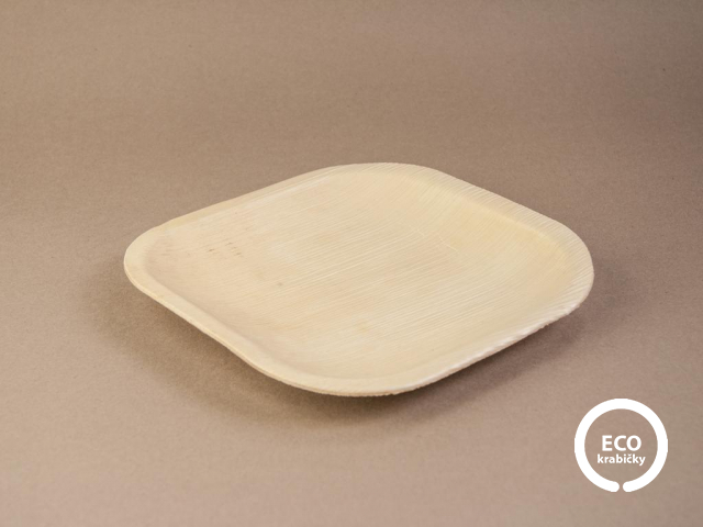 Palmový talíř čtverec 20×20×1,5 cm