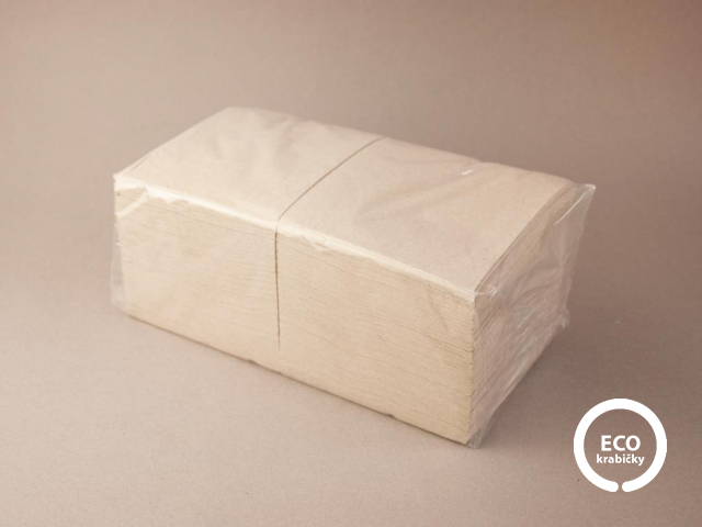 Papírové ubrousky přírodní 2-vrstvé 33 cm
