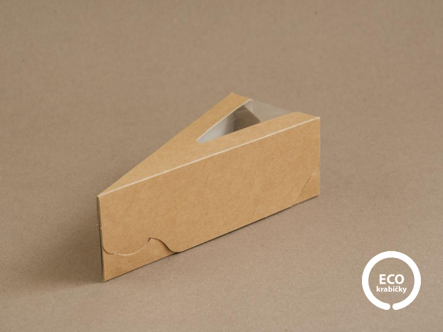 Papírová krabička na 1 ks dortu 15,5 × 6,5 × 5 cm