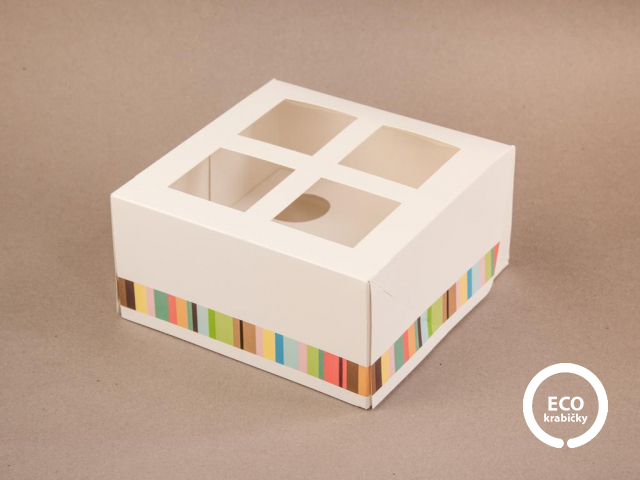 Papírový CUPCAKE box 15×15×7,5cm