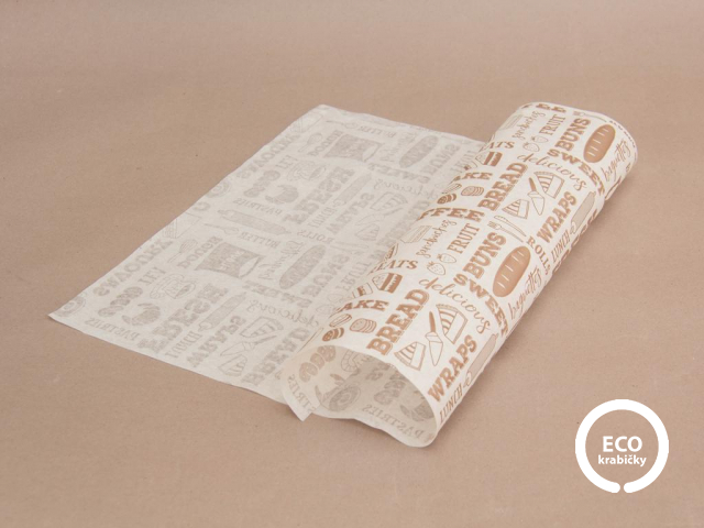 Bio papírový přířez BAKERY nepromastitelný 40 x 30 cm