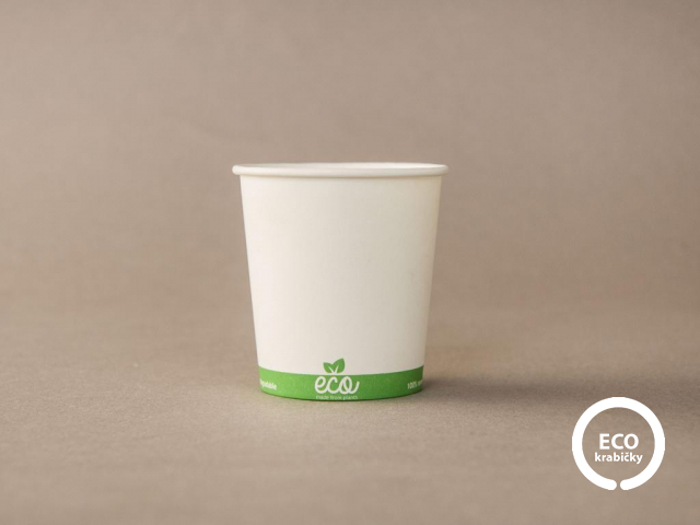 Papírový kelímek ECO CUP bílý 100 ml/4 oz