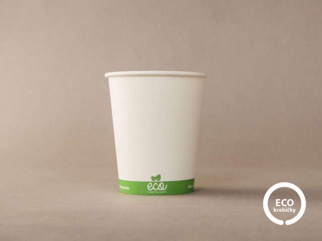 Papírový kelímek ECO CUP bílý 200 ml/8 oz 