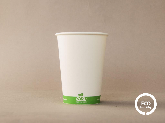 Papírový kelímek ECO CUP bílý 300 ml/12 oz