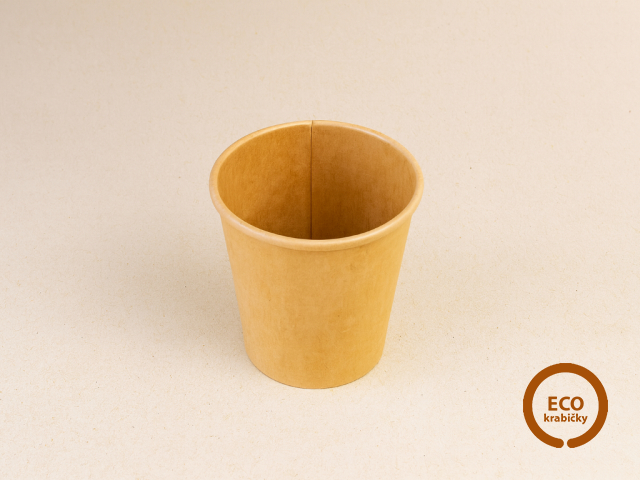 Papírový kelímek PLASTIC FREE hnědý 100 ml (4 oz)