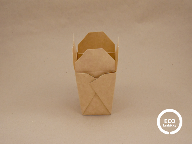 Papírový NOODLE box hnědý 750 ml