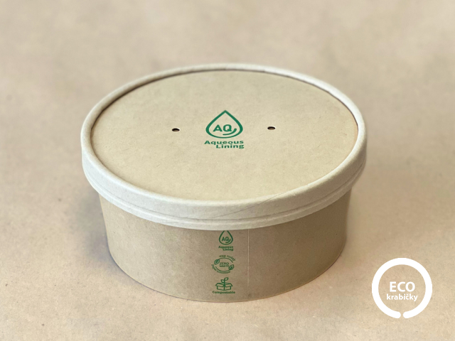 Bio papírová miska hnedá – PLASTIC FREE 750ml