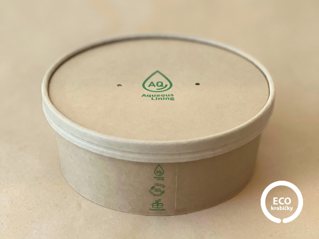Bio papírová miska hnedá – PLASTIC FREE 1300ml 