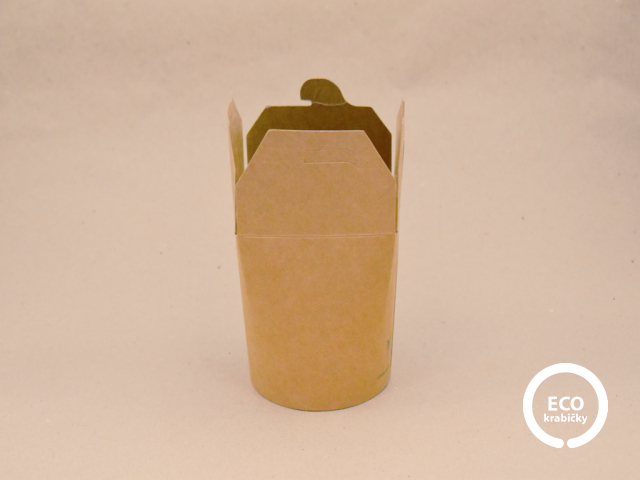 Papírový NOODLE box hnědý 800 ml