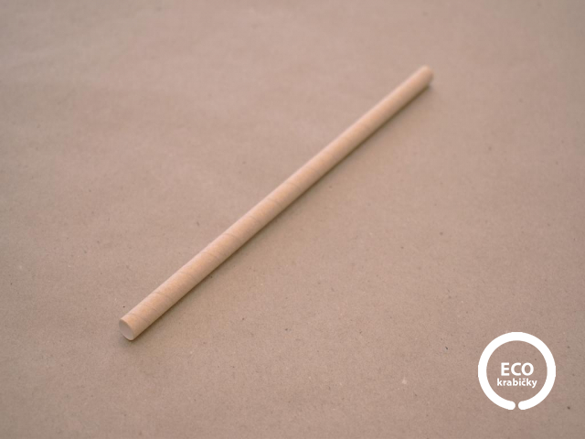 Bio papírové brčko KRAFT 24,5 cm Ø 1 cm