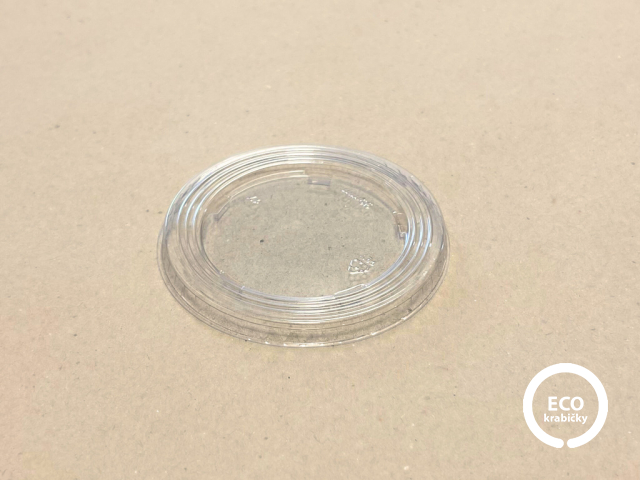 Ekologické R-PET víčko Ø 99 mm – ploché BEZ OTVORU